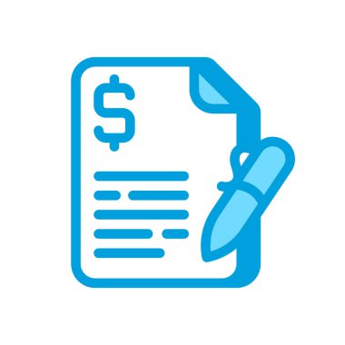 Para Görev simgesi vektörde. Logotype