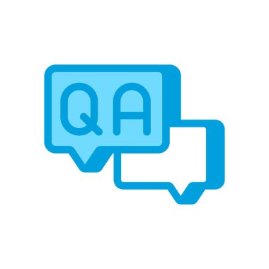 Soru ve Yanıt simgesi vektör cinsinden. Logotype