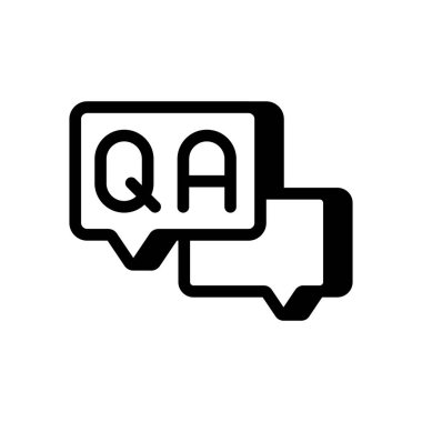 Soru ve Yanıt simgesi vektör cinsinden. Logotype