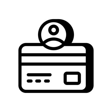 Kredi kartı kullanıcı simgesi vektörü. Logotype
