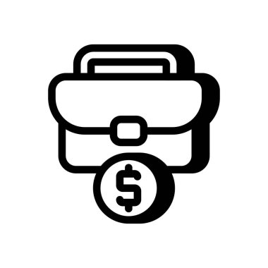 Portföy şarj simgesi vektörde. Logotype