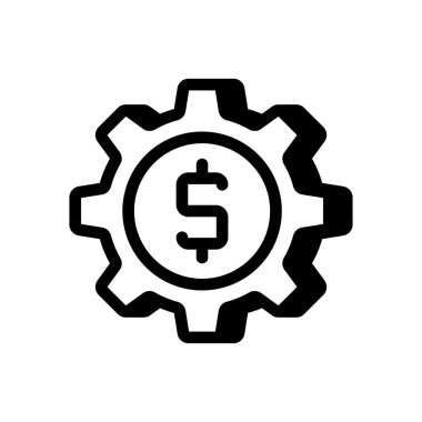 Para İdaresi ikonu vektör olarak. Logotype