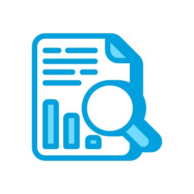 Analitik raporlar vektör olarak simge. Logotype