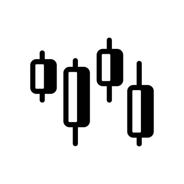 Vektör olarak Candlestick Grafik simgesi. Logotype