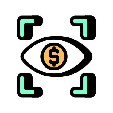 Vektör olarak kârlı Vizyon simgesi. Logotype