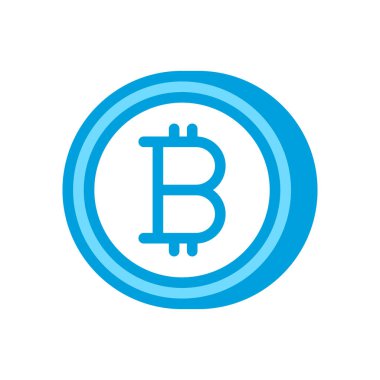 Vektör olarak Bitcoin simgesi. Logotype