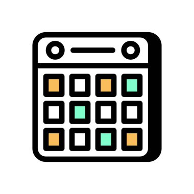 Takvim simgesi vektörde. Logotype