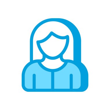 Vektör olarak kadın personel simgesi. Logotype