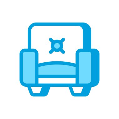 Koltuk simgesi vektörde. logotype