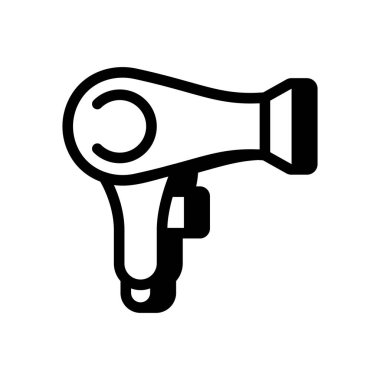 Vektör olarak saç kurutma ikonu. Logotype