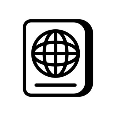 Vektör olarak pasaport simgesi. Logotype
