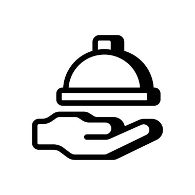 Yemek servisi ikonu vektör olarak. Logotype