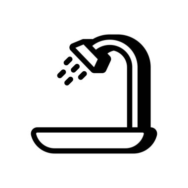 Duş simgesi vektörde. Logotype