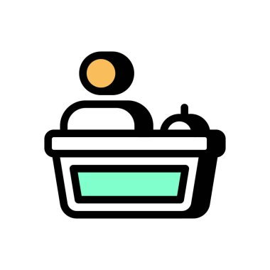 Vektör resepsiyon simgesi. Logotype