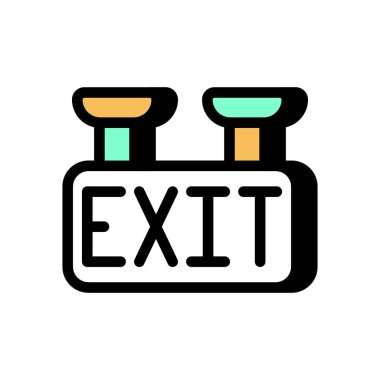 Vektör olarak çıkış simgesi. Logotype