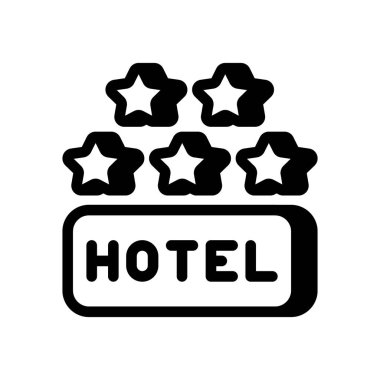 Five Star Hotel icon in vector. Logotype clipart