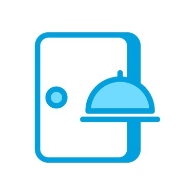 Oda servisi simgesi vektörde. Logotype