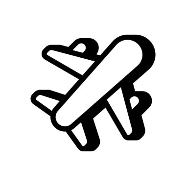 Uçak ikonu vektör olarak. Logotype