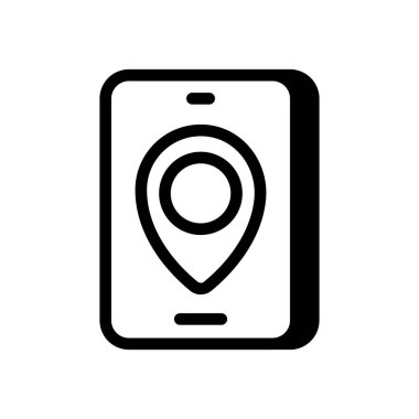 Otel konumu simgesi vektörde. Logotype