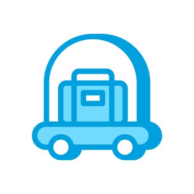 Bagaj kutusu simgesi vektörde. Logotype