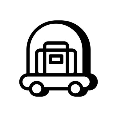 Bagaj kutusu simgesi vektörde. Logotype