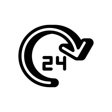 Saat simgesinin etrafında vektör olarak. Logotype