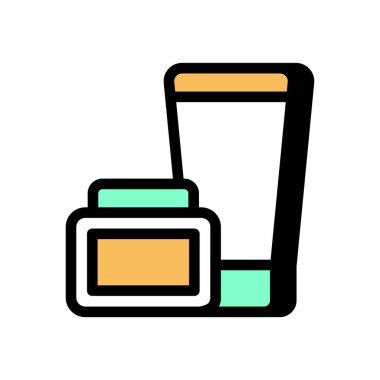 Vektör olarak şampuan ve kondisyon simgesi. Logotype