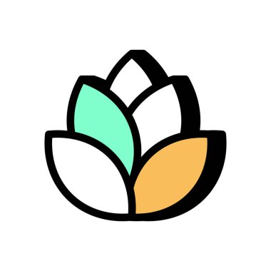 Vektör olarak çiçek simgesi. Logotype