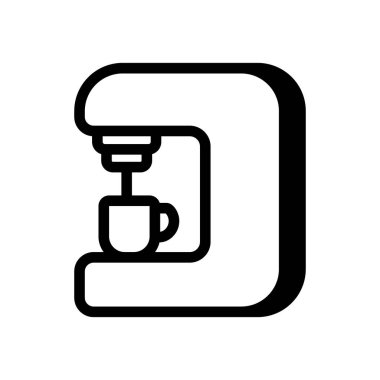 Vektör olarak kahve makinesi simgesi. Logotype