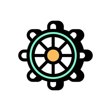 Vektör olarak tekne gezisi simgesi. Logotype