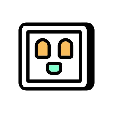 Soket simgesi vektörde. Logotype