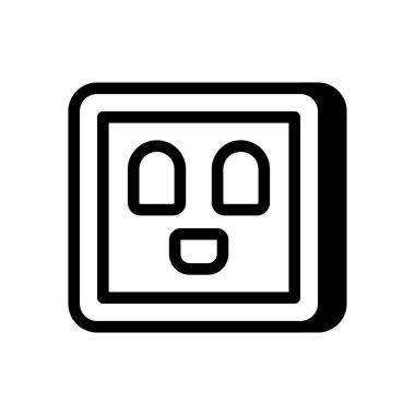 Soket simgesi vektörde. Logotype