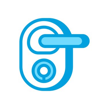 Kapı kilidi simgesi vektörde. Logotype