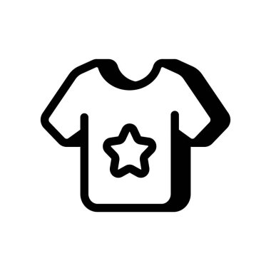 Tişört simgesi vektörde. Logotype
