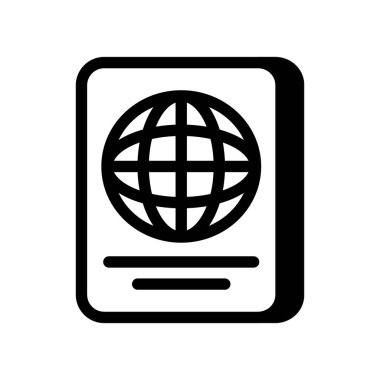 Vektör olarak pasaport simgesi. Logotype