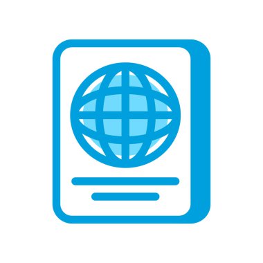 Vektör olarak pasaport simgesi. Logotype