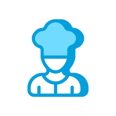 Şef ikonu vektör olarak. Logotype