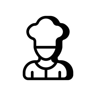 Şef ikonu vektör olarak. Logotype
