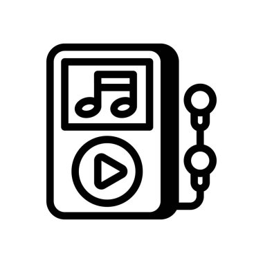 vektör olarak müzik çalar simgesi. logotype