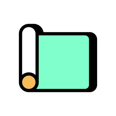 Vektör olarak Yoga Mat simgesi. Logotype