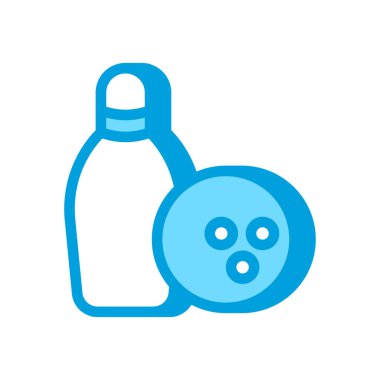 Bowling ikonu vektör olarak. Logotype