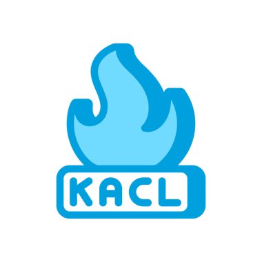 Kaloriler vektör olarak simge yakıyor. Logotype