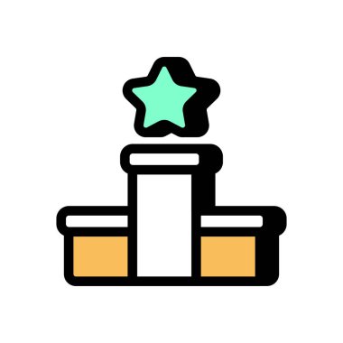 Kazanan vektör simgesi. Logotype