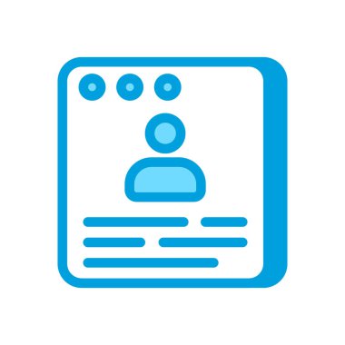 Vektör olarak kişisel sayfa simgesi. Logotype