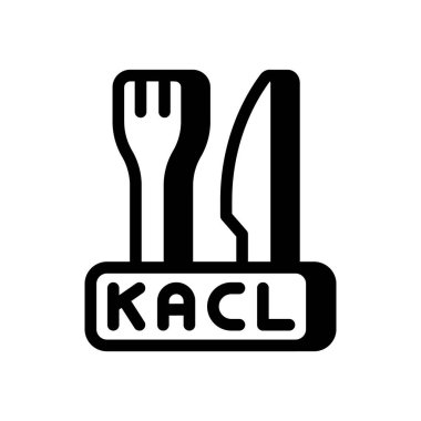 Vektör olarak kalori simgesi yiyin. Logotype