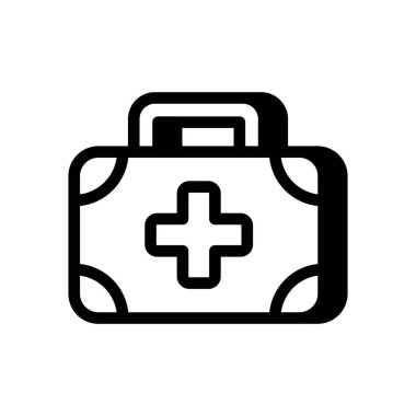 Tıbbi Kit simgesi vektörde. Logotype