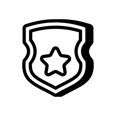 Yıldız Kalkanı simgesi vektörde. Logotype