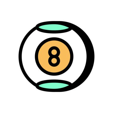 Vektör olarak bilardo topu simgesi. Logotype