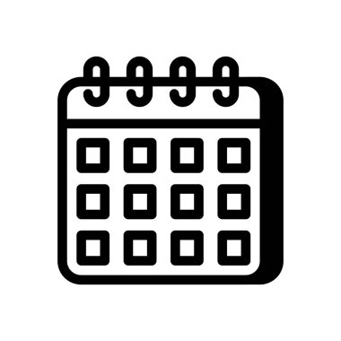 Takvim simgesi vektörde. Logotype