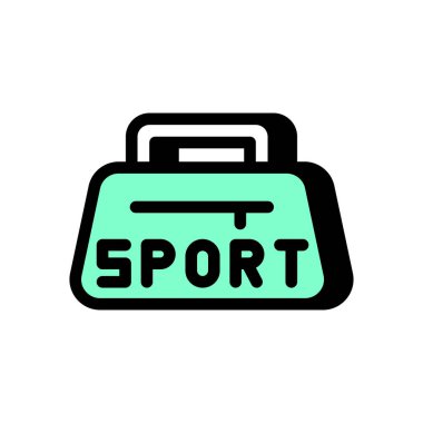 Sports Bag simgesi vektörde. Logotype